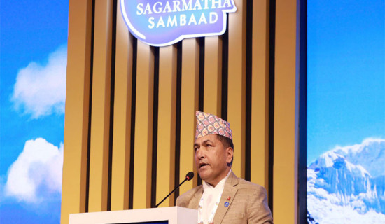 Minister Dr Rana meets with foreign officials attending Sagarmatha Sambaad