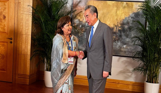 Minister Dr Rana holds bilateral meeting with Chinese counterpart Wang